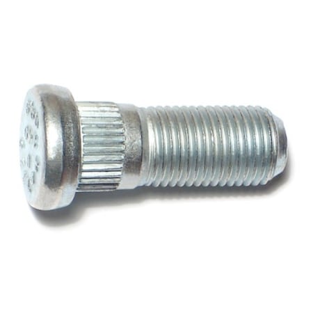 Midwest Fastener 12mm-1.25 x 13mm x 32mm Zinc Plated Class 10.9 Steel Extra Fine Thread Automotive Wheel Studs 4PK 75441